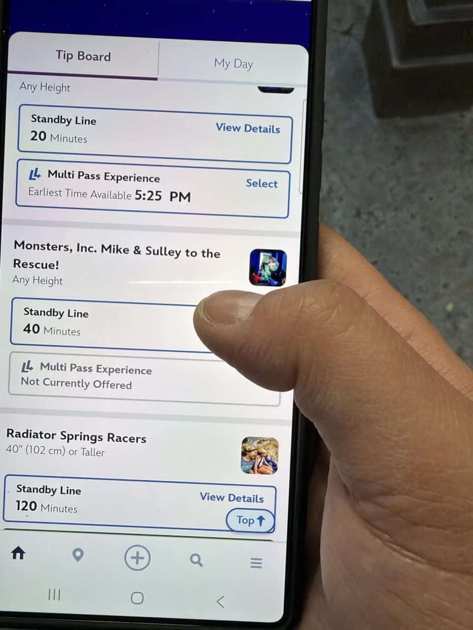 Disneyland App Lightning Lane