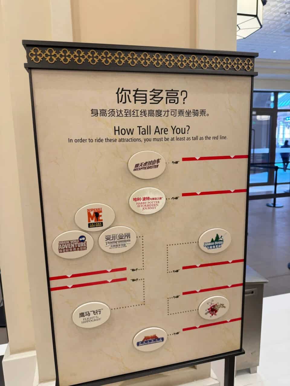 Nuo Resort Hotel Height Chart | 遊迪士尼 Your Disney