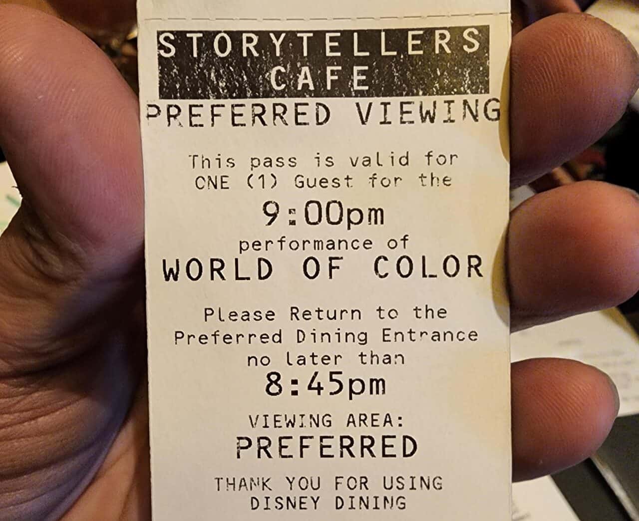 World Of Color Preferred Viewing